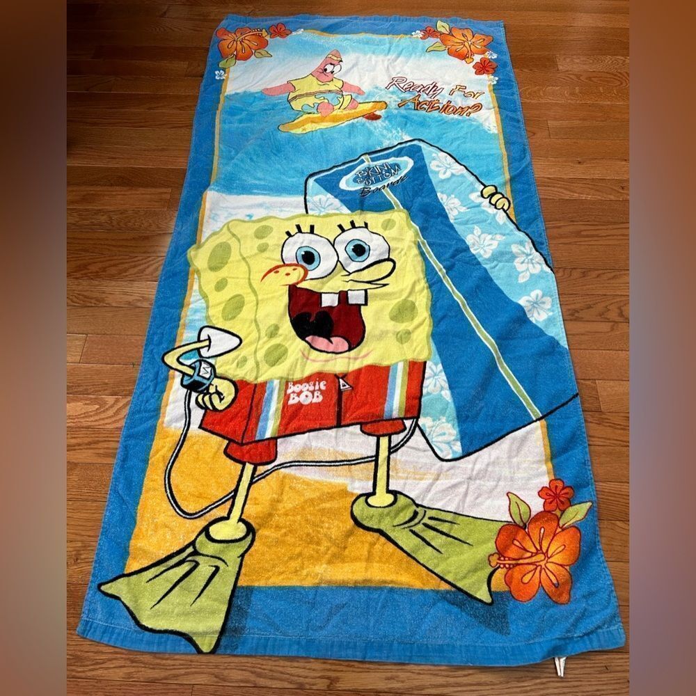 Y2K SpongeBob and Patrick Beach Towel